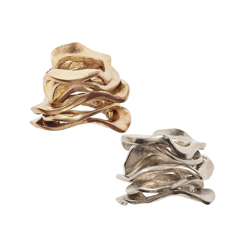 Flux Napkin Ring, Gold