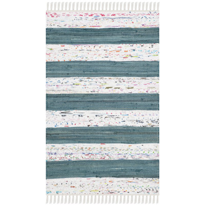 Yokum Hand Woven Cotton Striped Rug