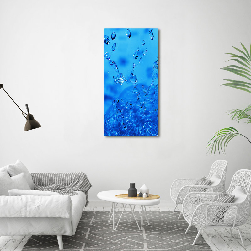 Drops Of Water - Wrapped Canvas Print, 120cm H x 60cm W