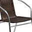 Chaise empilable en aluminium et rotin pour restaurant d'intérieur et d'extérieur