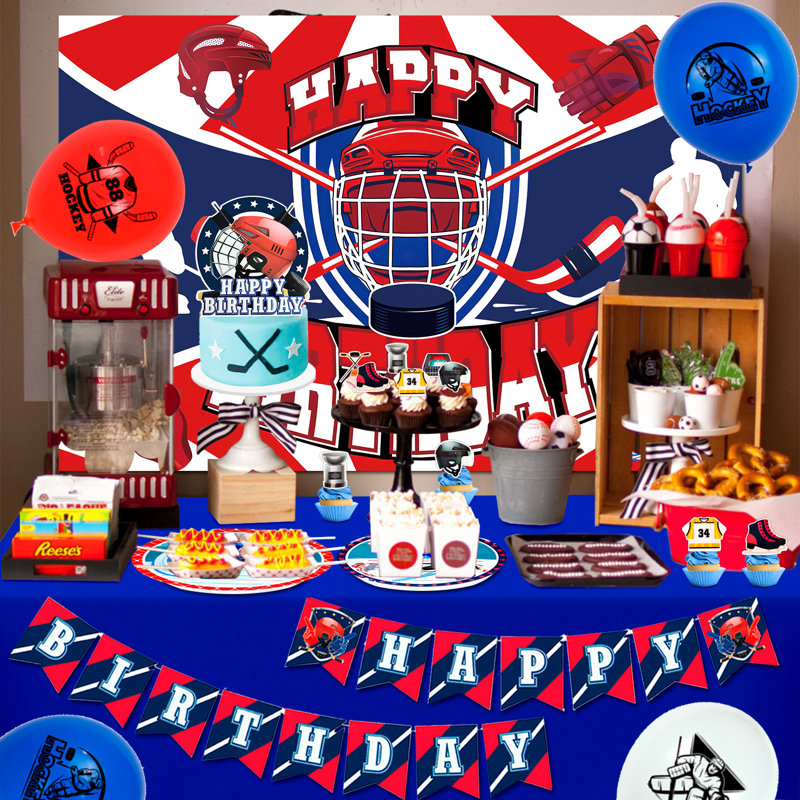 Décorations d'anniversaire de hockey