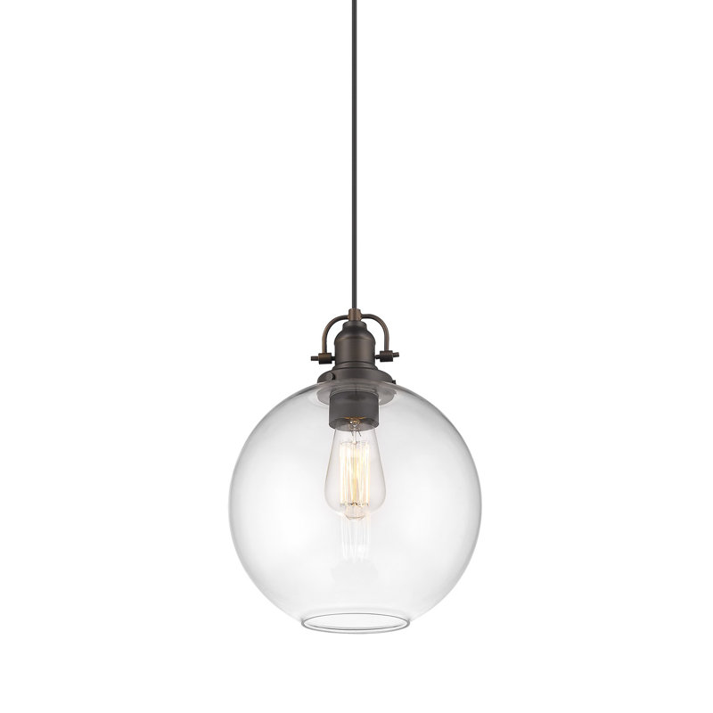 Luminaire suspendu sphère 1 lumière Hampstone, Bronze