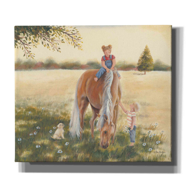 «Good Friends I» par Pam Britton, art mural sur toile, H 26 po x l 30 po x P 1,5 po