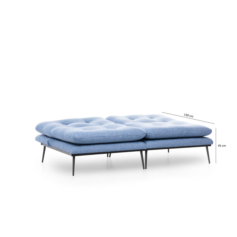 Canapé-lit 70,87 po Whitwell, Bleu