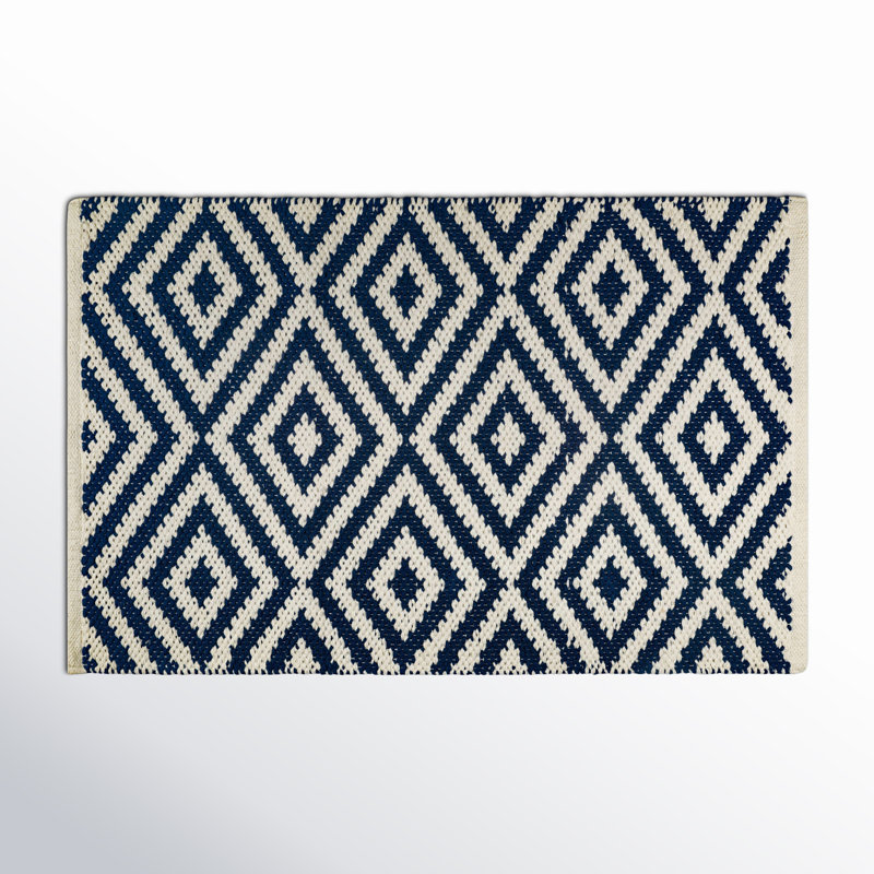 Quentin Indoor Doormat, Ivory/Navy