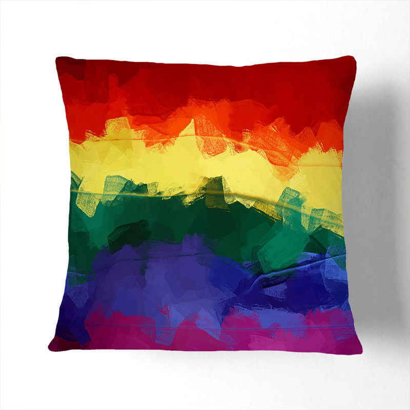 Abstract Square Throw Cushion, 40cm H x 40cm W x 15cm D
