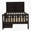 Lit plateforme simple avec tableau noir, lit plateforme en bois massif avec tiroirs et tablettes de rangement, conception amusante et peu encombrante, espresso-1028829878-1028829834