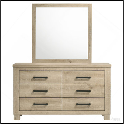 Commode 6 tiroirs avec miroir Sansome