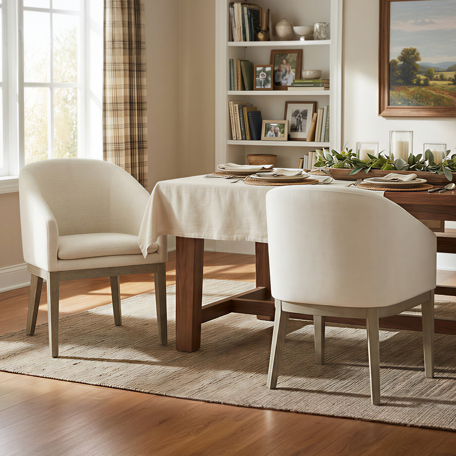 Bethea Dining Armchair, Performance Linen Effie Linen 