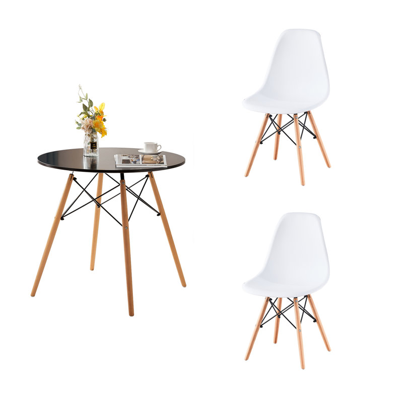 Ensemble repas pour 2 personnes Catherine-Rose, Noir