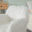 Chaise de salle à manger rembourrée en similifourrure WHITE avec pieds en métal
