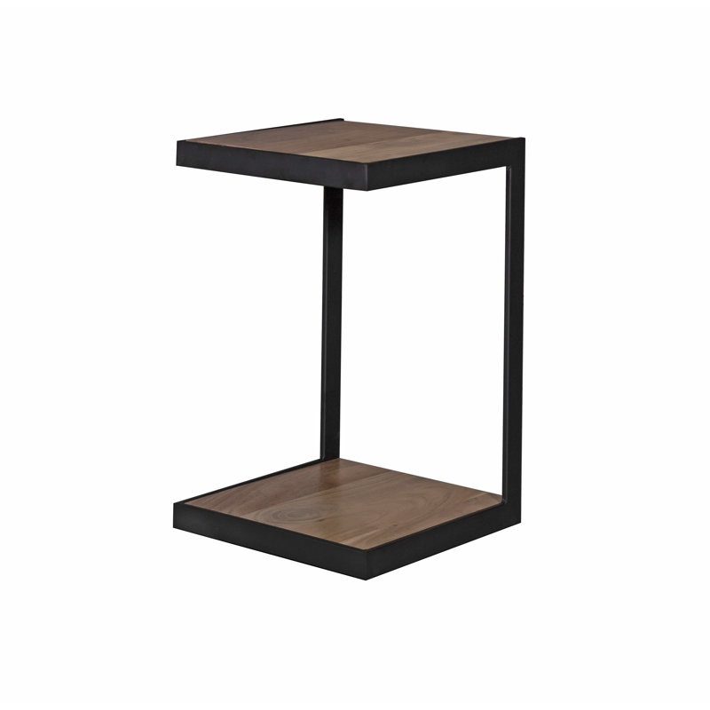 Solid Wood Top End Table, Natural