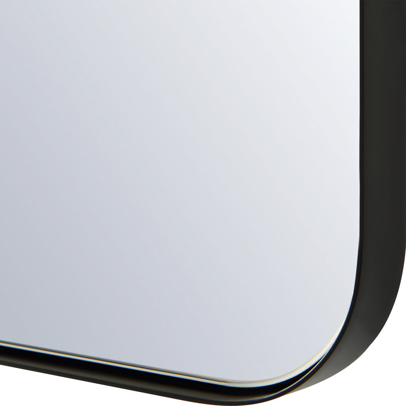 Miroir de salle de bain / miroir de coiffeuse, Noir mat, 34 po x 22 po