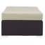 Repose-pieds d'extérieur rectangulaire avec coussin Convene-1608561258