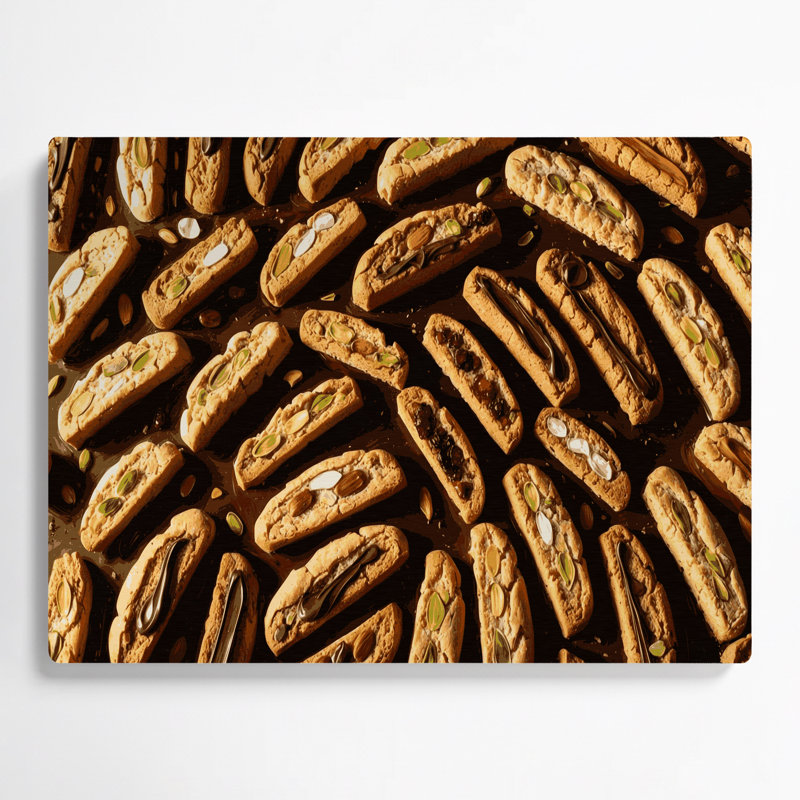 Desserts Biscotti, art mural en métal brun, H 11 po x l 14 po