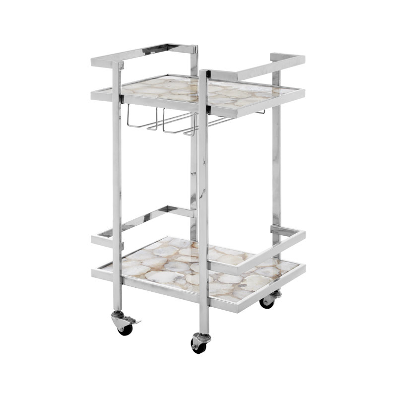 Drummond Metal Bar Cart, Silver