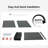 53.14 In. Black Transparent Tempered Glass Desk With Drawers