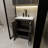 24-inch black bathroom cabinet