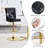 Vintage Faux Leather Bar Stools Set of 2, Adjustable Height Swivel with Crystal Clasp-816088252
