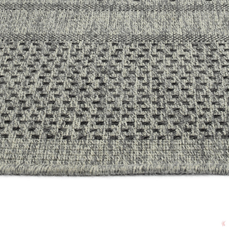 Tapis texturé moderne, transitionnel, géométrique, de style Sud-Ouest, Rectangulaire 2 pi x 3 pi