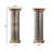 23"H Emmelynn Punched Metal and Mango Wood Pedestal Floor Lamp