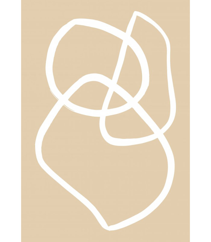 Lines 03 Canvas Print, Beige, 76.2 cm H x 50.8 cm W