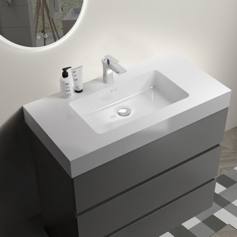 35.8'' Bathroom Vanity with Ceramic Top