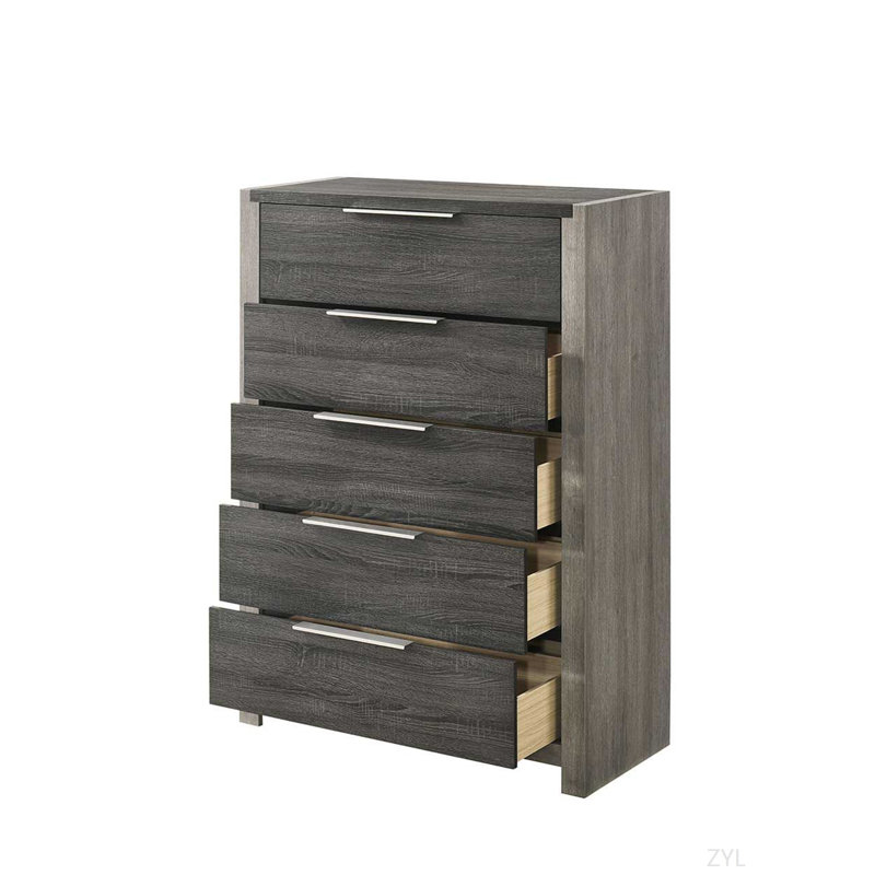 Commode à finition bois gris