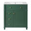 Meuble-lavabo de salle de bain moderne avec lavabo en céramique, armoire de rangement avec portes à fermeture douce et organisateur de porte-128972973