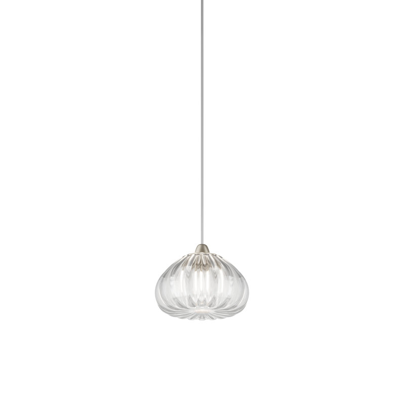Diamante Suspension G Crystal Satin Nickel E26 Ul, 82.5" H x 5.5" W x 5.5" D, Clear, G9/Bi-pin