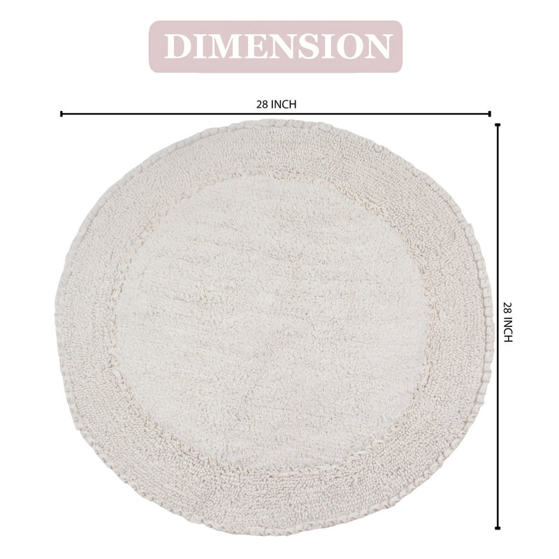 Tapis pour salle de bain 28 po, Ivoire
