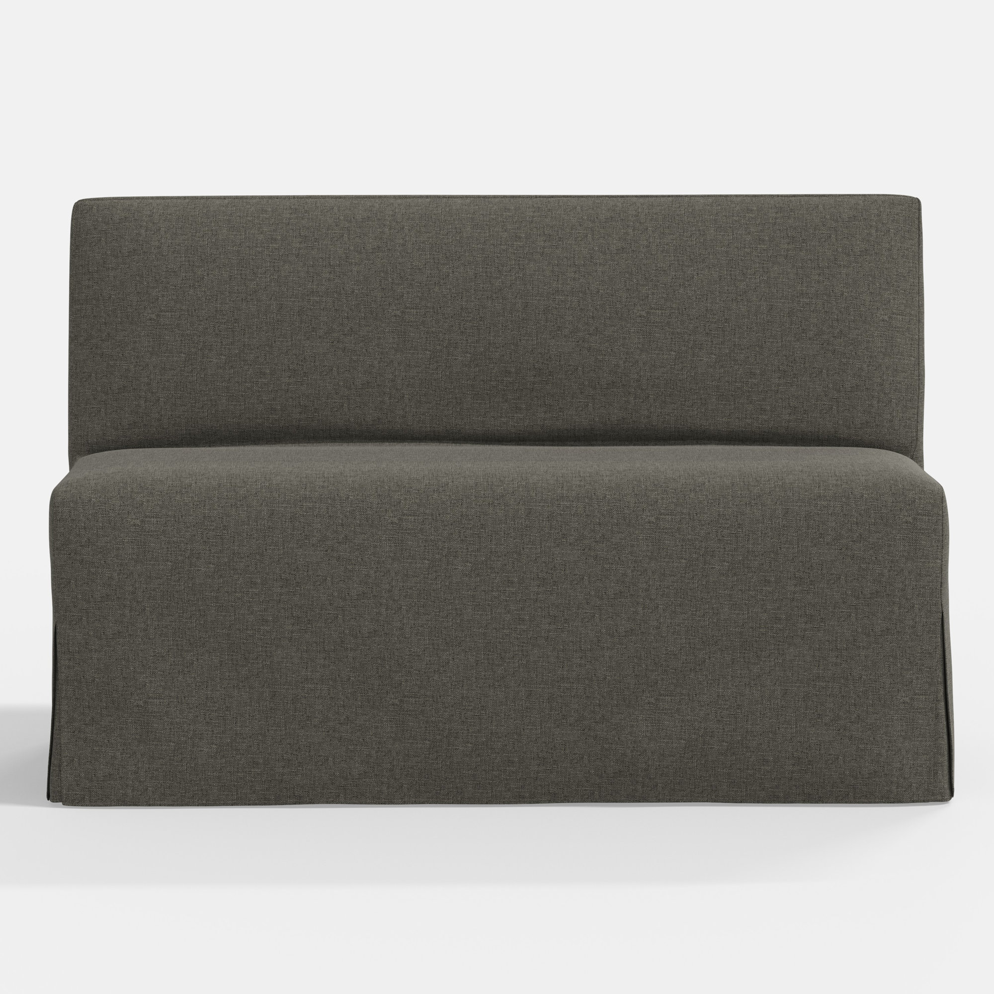 Stoffer Home x Cloth and Co. Lindy Upholstered Bench, Zuma Charcoal Textured Linen