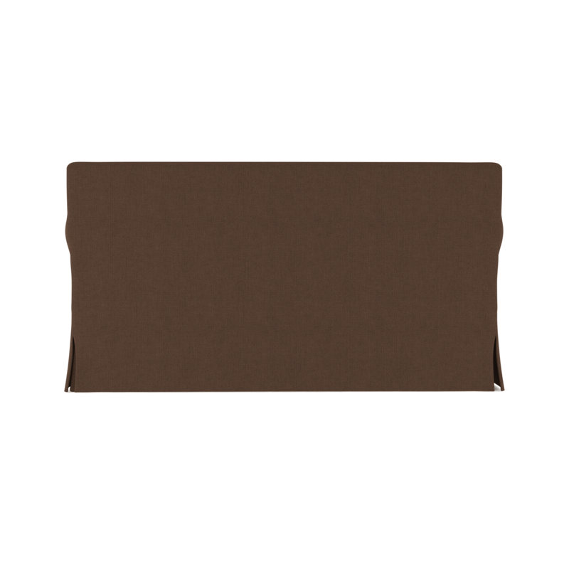 Causeuse à accoudoirs arrondis 60 po Ludlow, Lin chocolat
