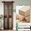 36 po X 84 po Porte de grange coulissante pliable en bois de pin rustique à deux tons avec trousse de quincaillerie Rustic Dark-126535943-126535945