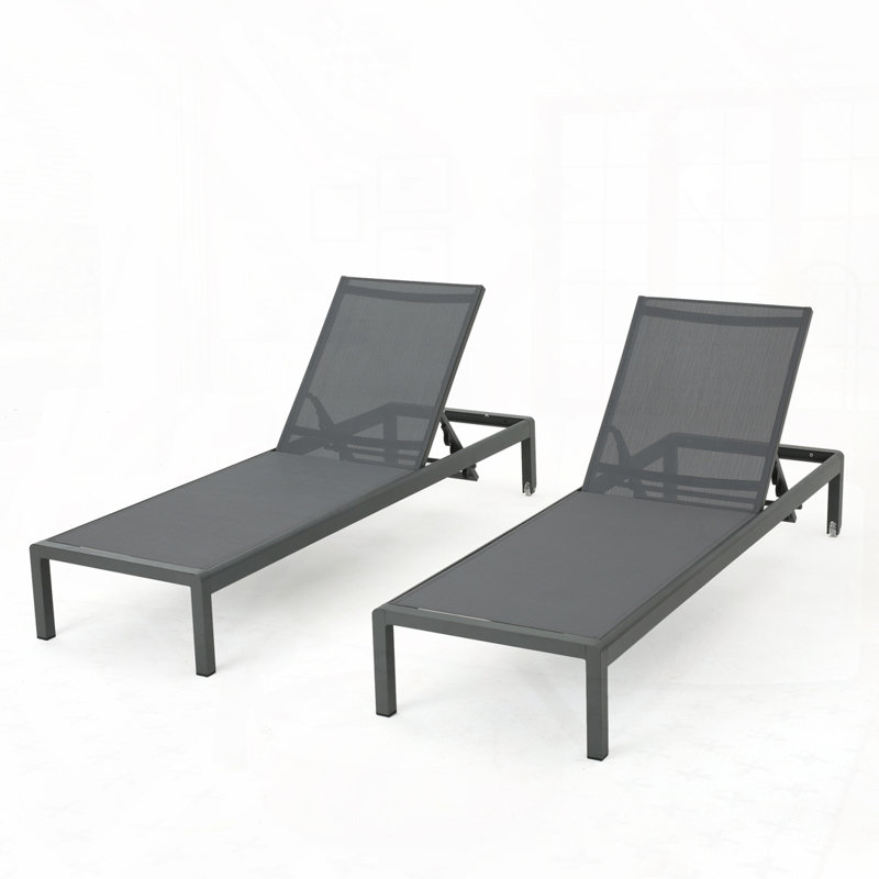 Patio Chaise Lounge, Gray