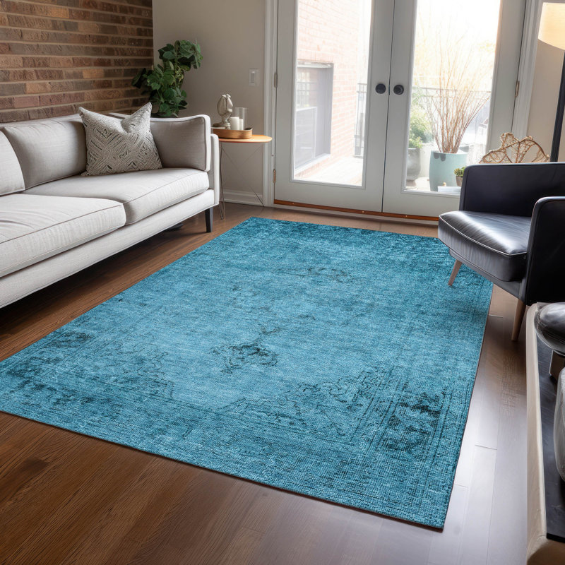 Nayelin Washable Oriental Indoor / Outdoor Rug, Rectangle 3' x 5'