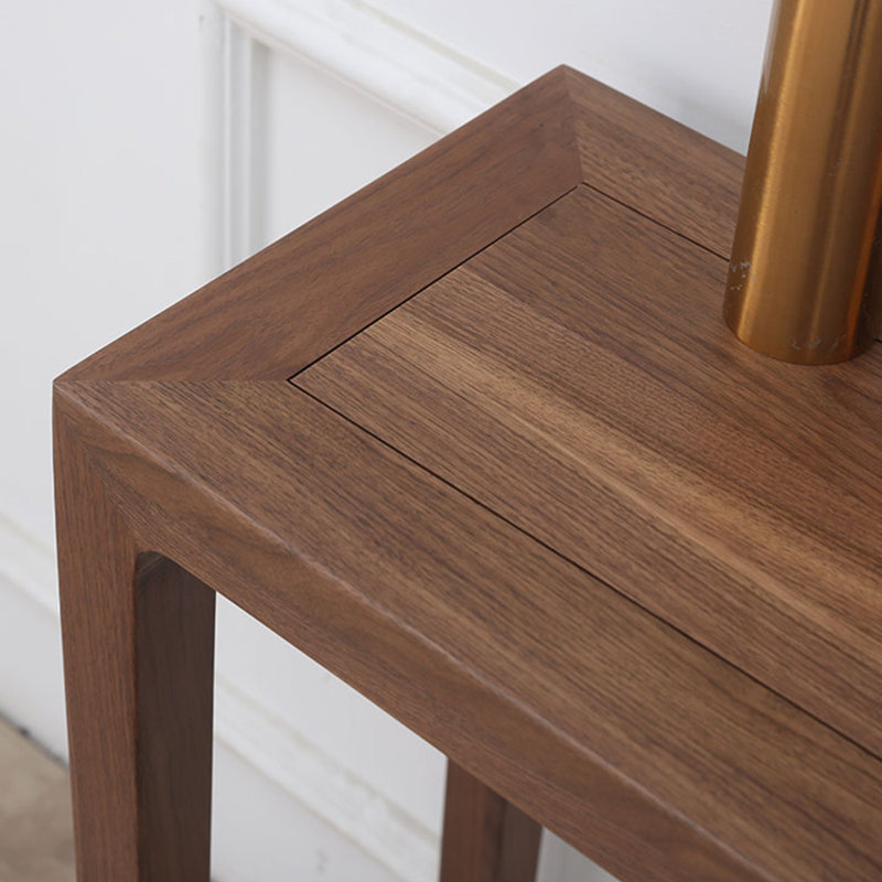 Chinese style modern simple brown console table, 31.5" H x 47.2" W x 11.8" D