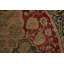 Tapis rond teint en soie antique