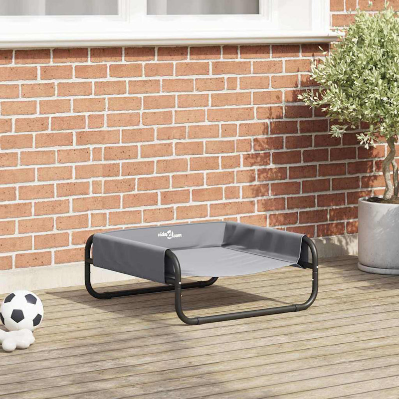 Oxford Fabric Pet Bed, 24cm H x 57cm W x 57cm D, Light Grey