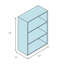Gordonsville Unfinished Bookcase-1109318718
