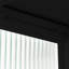 Buffet mural noir avec tablette amovible, optimisation de l'espace et tablettes fonctionnelles