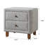 Table de chevet 2 tiroirs Grey Boucle