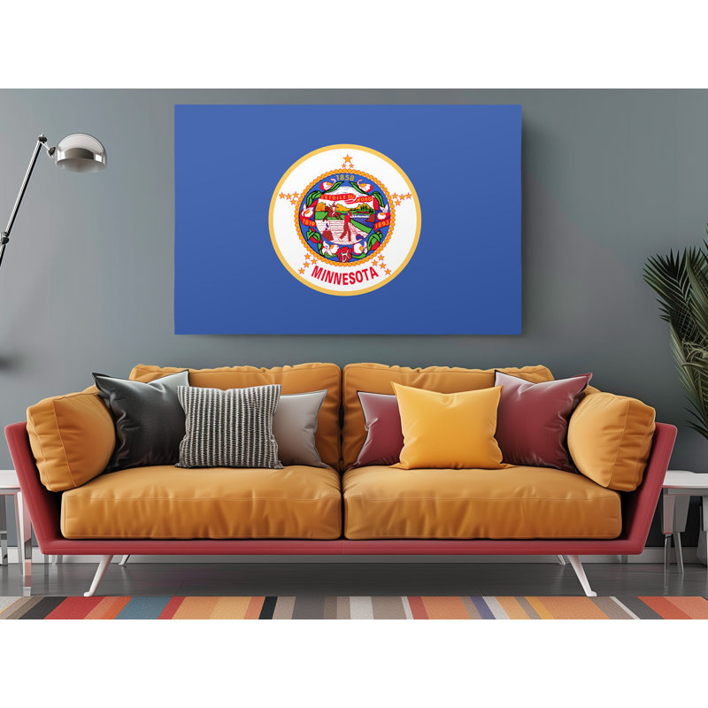 «Minnesota State Flag», impression sur toile tendue, L 36 po x H 24 po