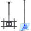 Support de plafond pour téléviseur Onkron pour écran de 32 à 80 pouces jusqu'à 150 lb, réglable en hauteur, support de plafond pour téléviseur à mouvement complet, Max Vesa 600 x 400, support de poteau de télévision suspendu avec pivot et inclinaison noir