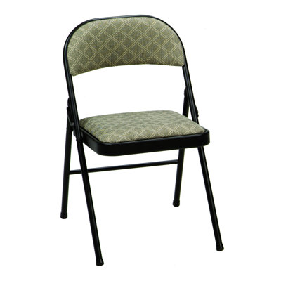 Chaise pliante rembourrée en tissu de luxe Hershel Sudden Comfort pour la maison, l'extérieur et le bureau