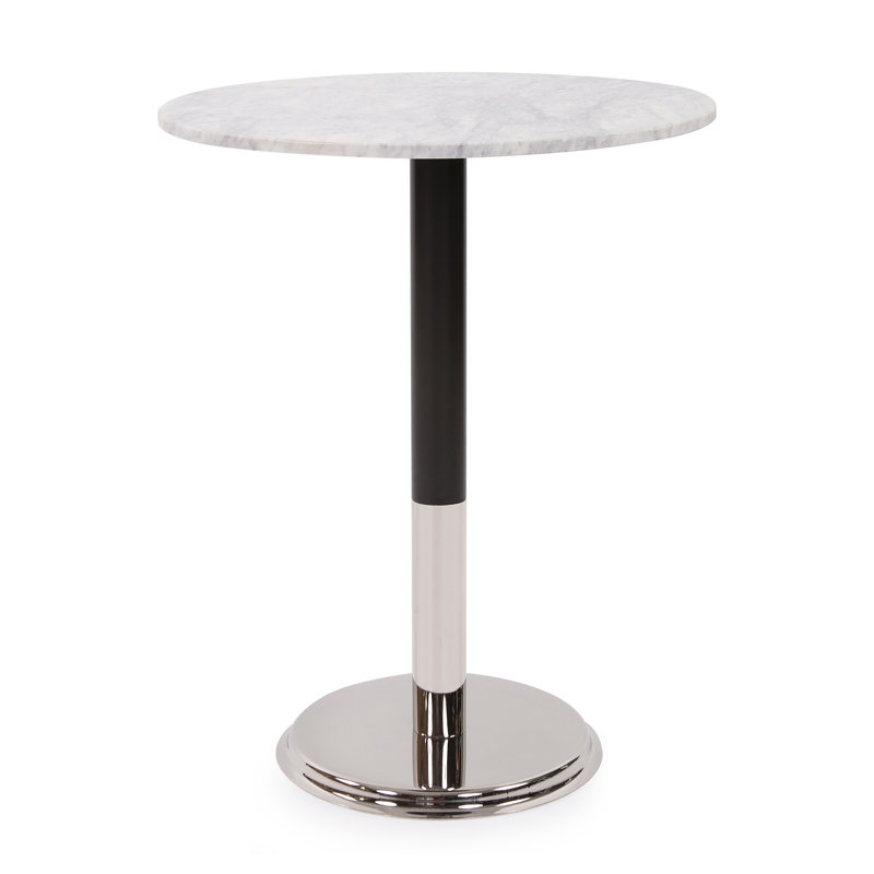 Table bistro en marbre blanc Micca Club