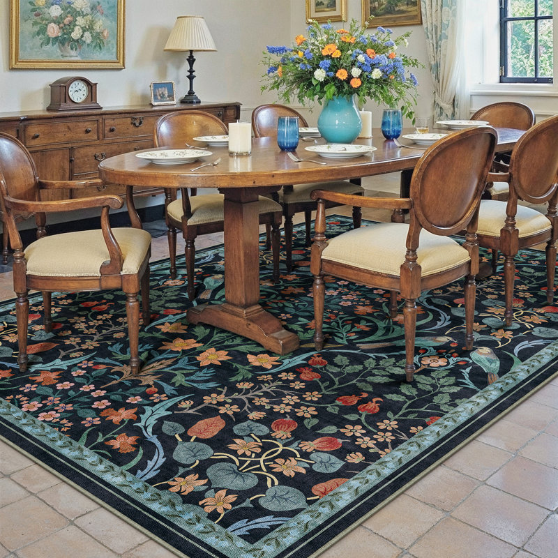 Destinay Floral Area Rug, Rectangle 244 x 305 cm