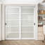 Porte coulissante intérieure blanche 80 "pour garde-manger et garde-robe avec quincaillerie complète-128817215