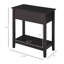 Table de bout, table d'appoint étroite avec plateau rabattable, armoire de rangement, tablette inférieure pour le salon