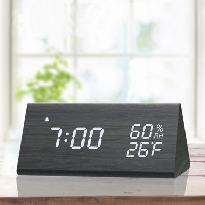 Digital Solid Wood Electric Tabletop Clock
